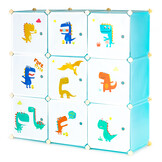 Speelgoedkast - 109x109x37cm - 9 deuren - dino