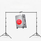 Achtergrond systeem - tot 210 cm - hoogte verstelbaar - zwart