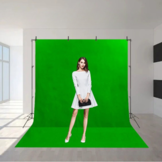 Achtergrond systeem - tot 210 cm - hoogte verstelbaar - zwart