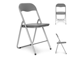 Klapstoelen - set van 6 - 77,5x43x43,5 cm - grijs