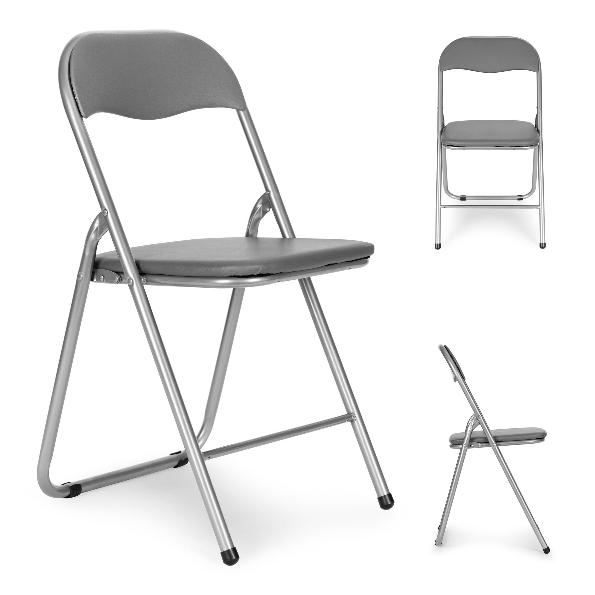 Klapstoelen - set van 6 - 77,5x43x43,5 cm - grijs