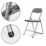 Klapstoelen - set van 6 - 77,5x43x43,5 cm - grijs