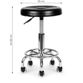 Tabouret kruk - 33x44-56 cm - draaibaar - zwart