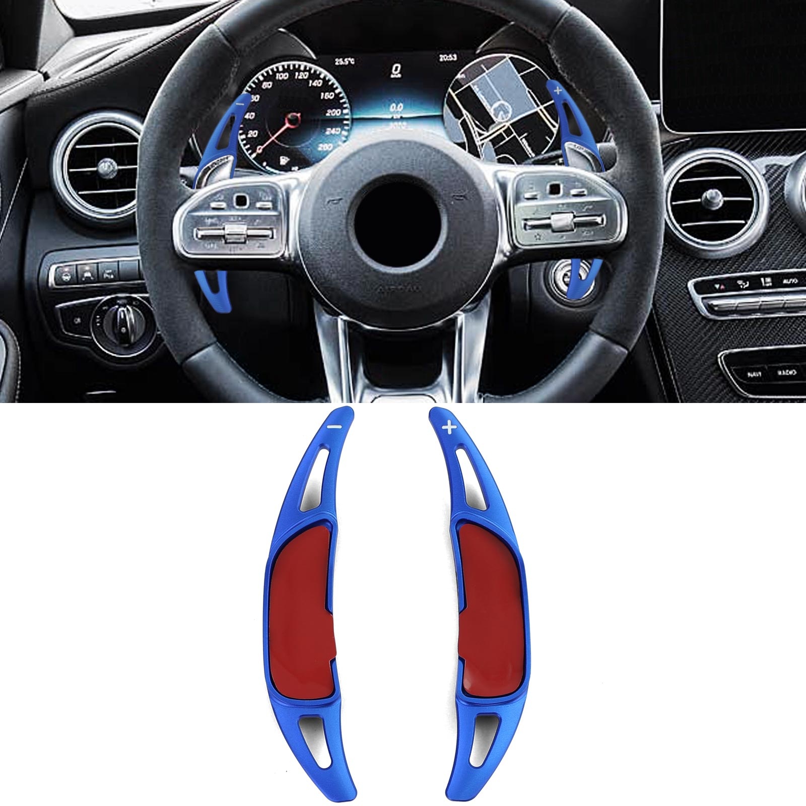 Schakelverlenging van aluminium - blauw voor Mercedes AMG GLE43 GLE53 63 W166 C292.