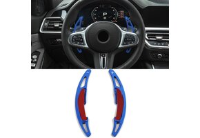 Schakelpeddels Verlenging Aluminium Blauw geschikt voor BMW X5M F85 X6M F86 14-19