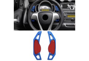 Schakelpaddles Verlenging Aluminium Blauw voor Smart ForTwo 451 Coupé Cabrio 09-19
