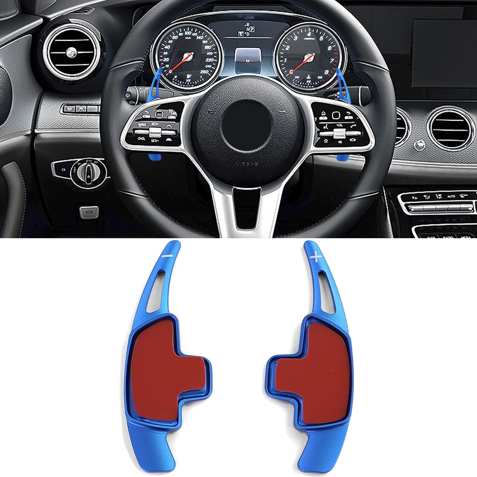 Schakelpeddels Verlenging Aluminium Blauw voor Mercedes GLE W166 C292 C167 GLS X166