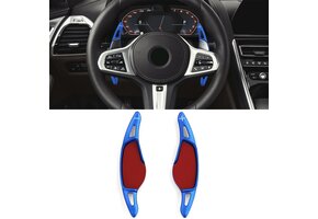 Schakelpaddel Verlenging Aluminium Blauw past op BMW M2 F87 M3 F80 M5 F90 M8 F91 F92.