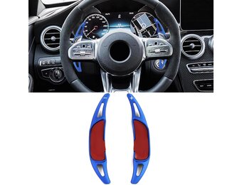 Schakelpaddel Verlenging Aluminium Blauw voor Mercedes AMG S63 S65 E43 E53 E63 W213