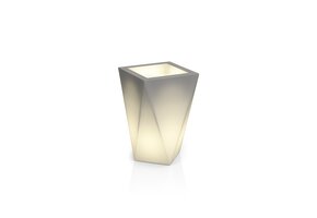 Bloempot - Monumo Vaso - 30x30x30cm - met verlichting - wit