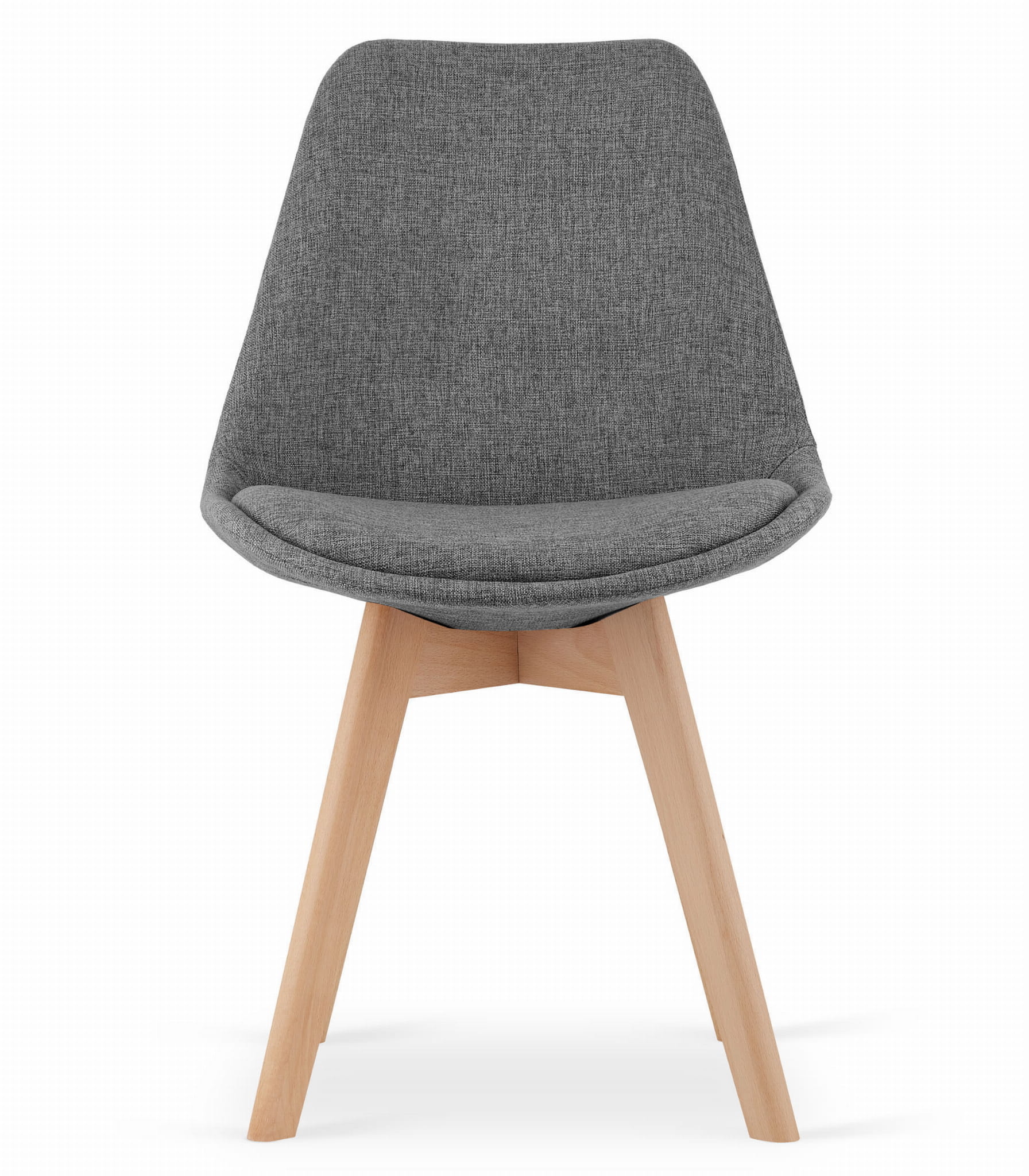 Eetkamerstoel NORI - 48,5x54x84cm - beuken poten - grijs