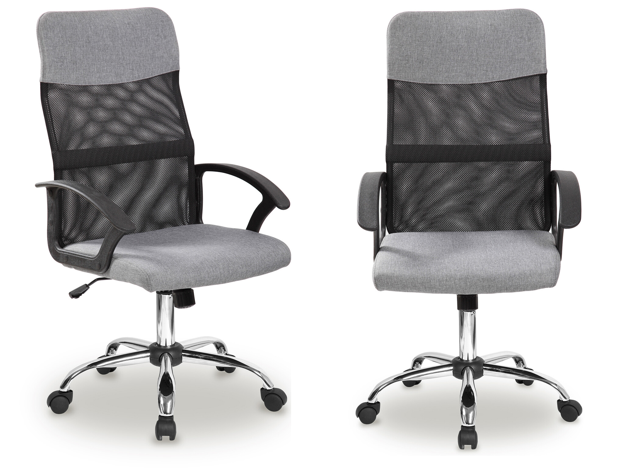 Bureaustoel - ergonomisch - 40x50x60cm - draaibaar - grijs