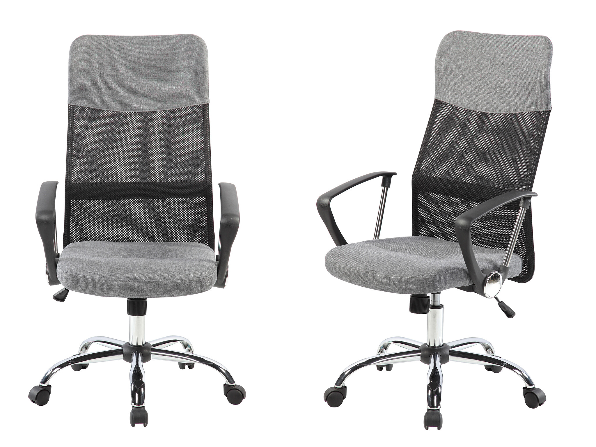 Bureaustoel - 50x47x69cm - met kantelsysteem - grijs