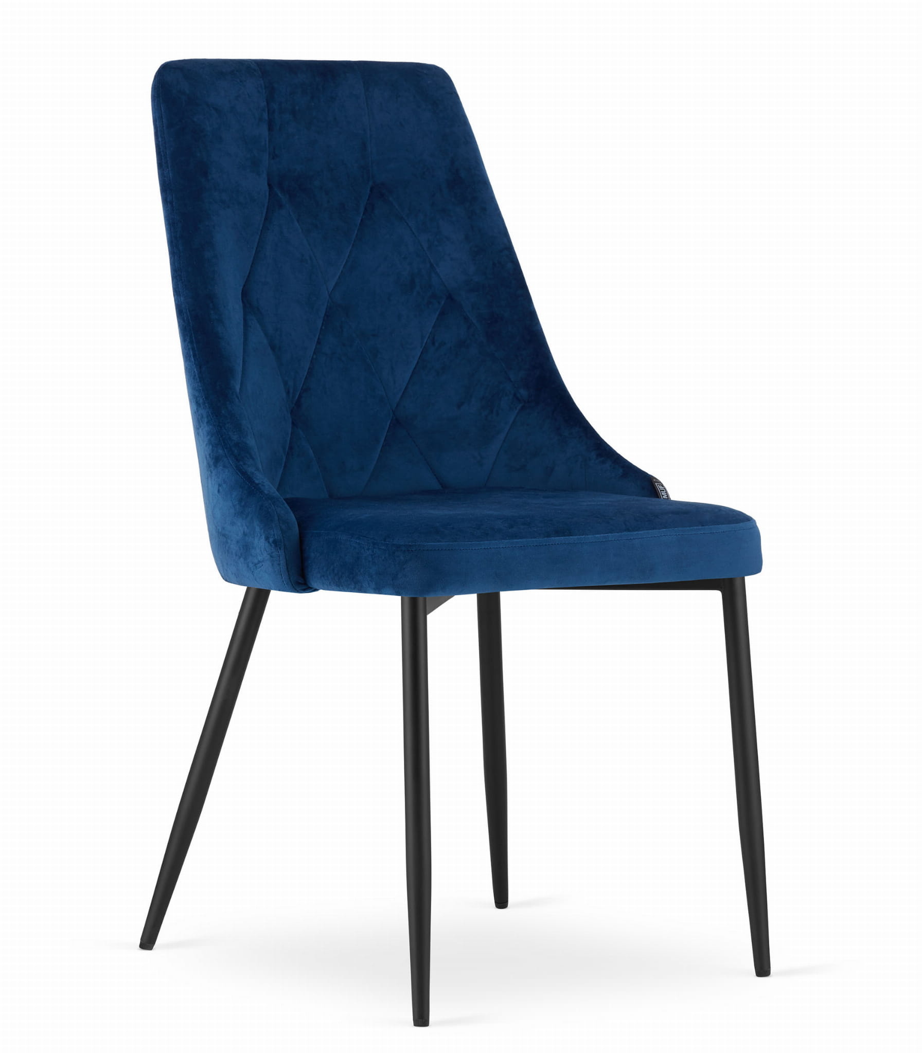 Velvet eetkamerstoel IMOLA - 48,5x61x93,5cm - marine blauw