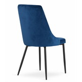 Velvet eetkamerstoel IMOLA - 48,5x61x93,5cm - marine blauw
