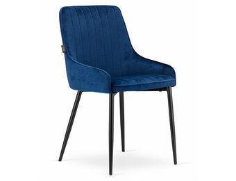 Velvet eetkamerstoel MONZA - 49x58x82,5cm - blauw