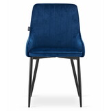 Velvet eetkamerstoel MONZA - 49x58x82,5cm - blauw