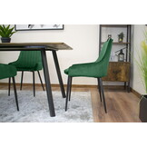 Velvet eetkamerstoel MONZA - 49x58x82,5cm - groen
