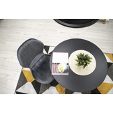 Velvet eetkamerstoel TERNI - 50,5x62x86cm - donkergrijs