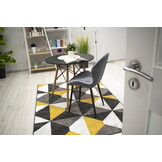 Velvet eetkamerstoel TERNI - 50,5x62x86cm - donkergrijs