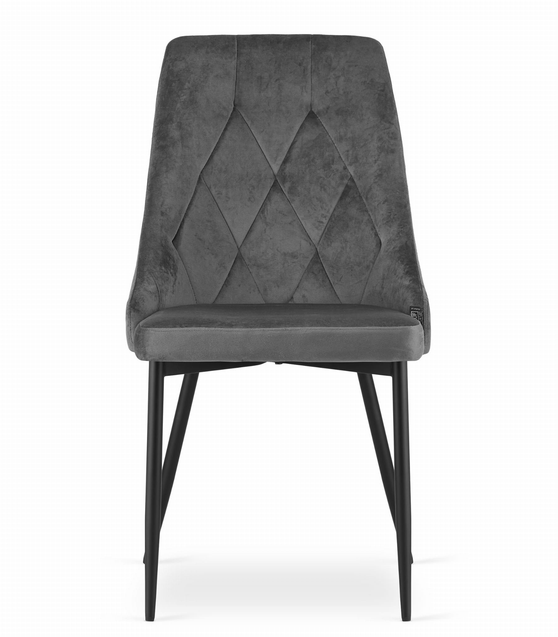 Velvet eetkamerstoel IMOLA - 48,5x61x93,5cm - donker grijs
