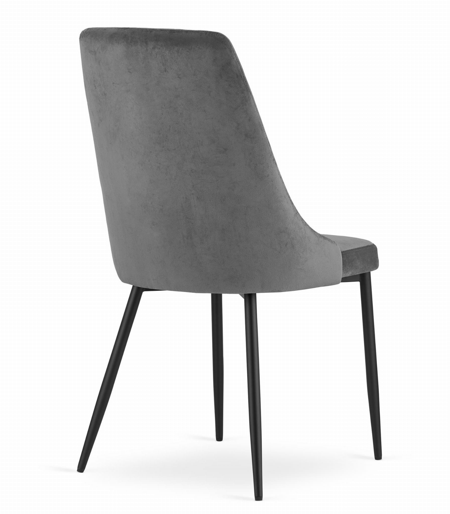 Velvet eetkamerstoel IMOLA - 48,5x61x93,5cm - donker grijs