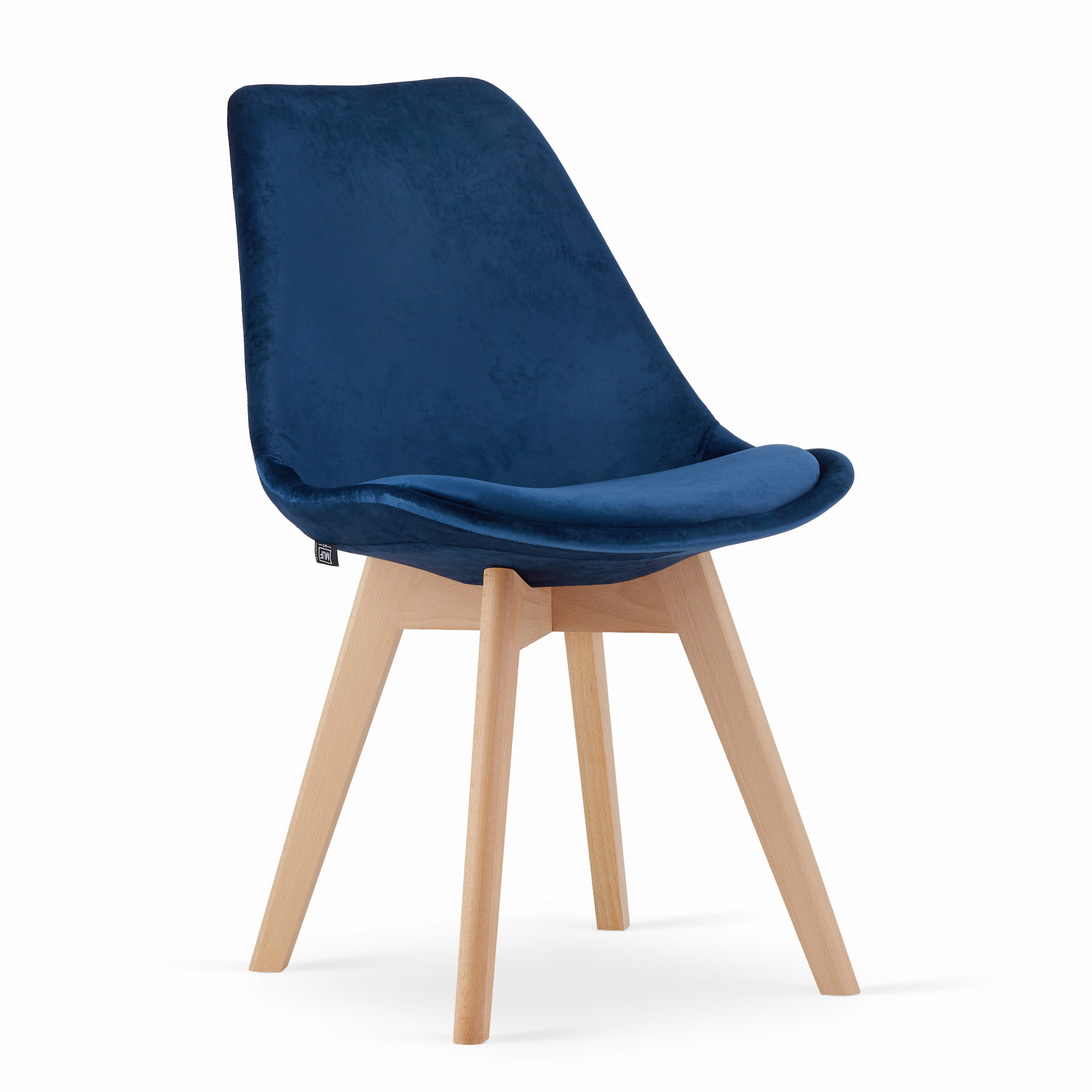 Velvet eetkamerstoel NORI - 48,5x54x84cm - blauw