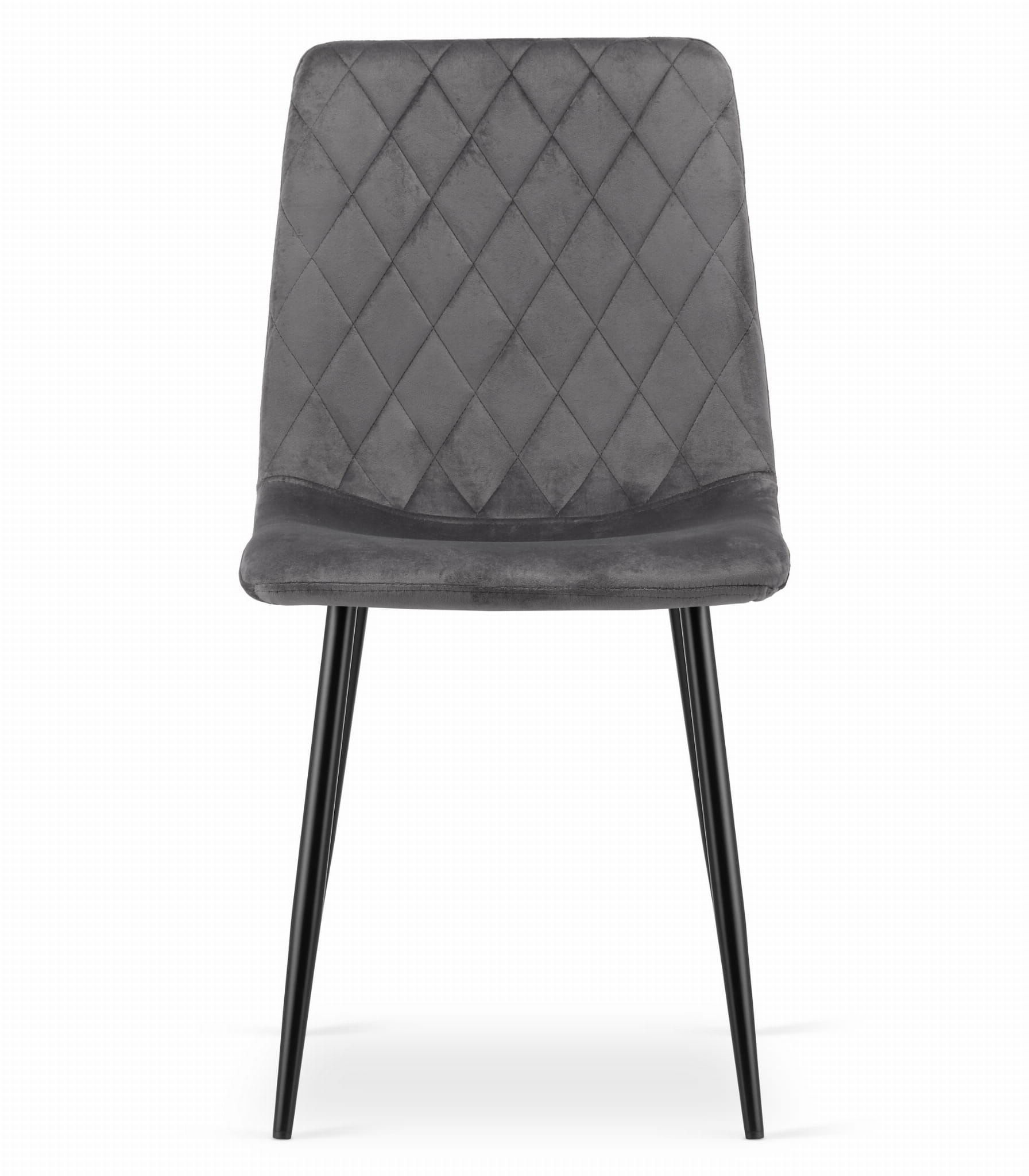 Velvet eetkamerstoel TURIN - 44,5x53x88,5cm - donkergrijs
