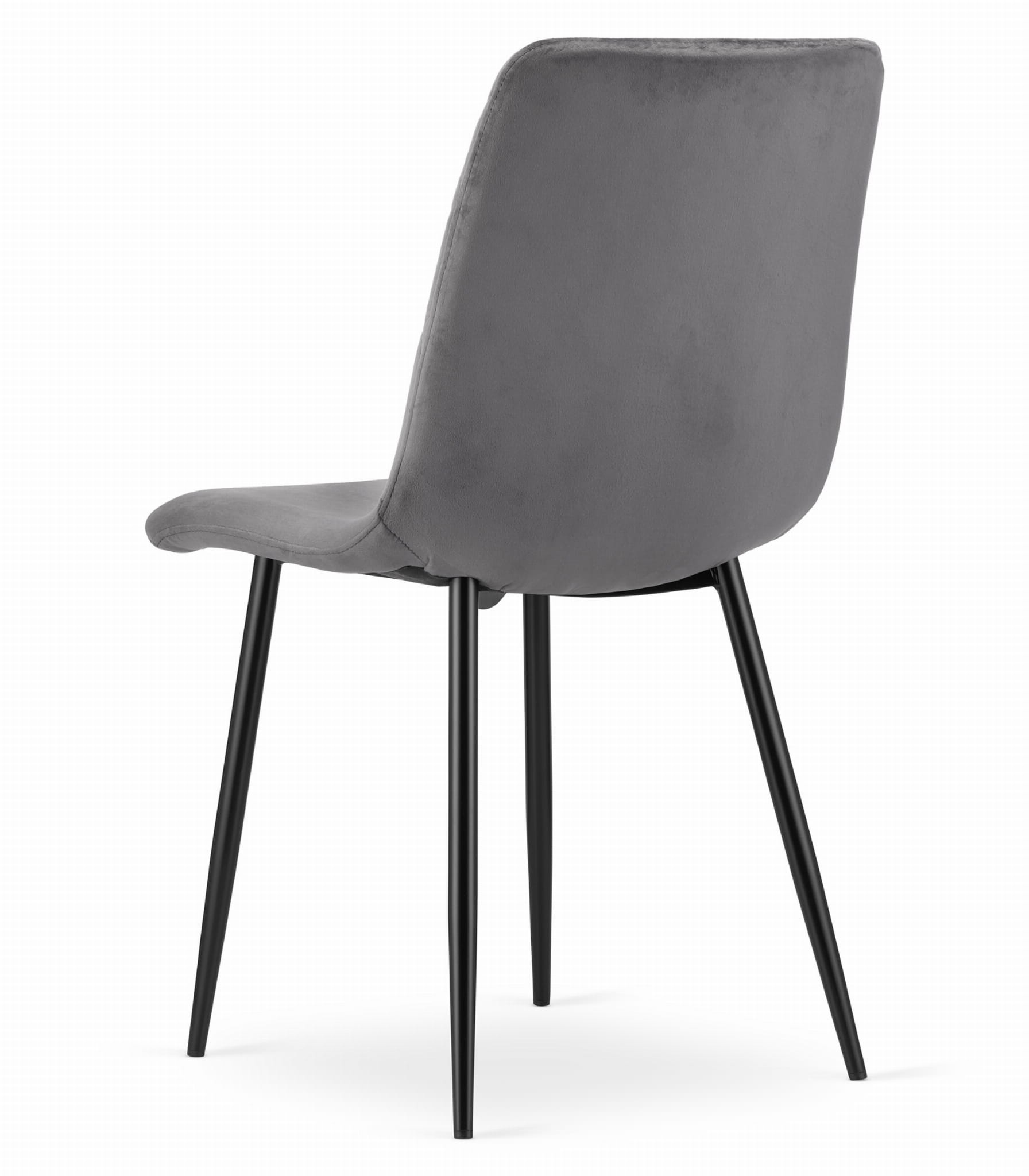 Velvet eetkamerstoel TURIN - 44,5x53x88,5cm - donkergrijs