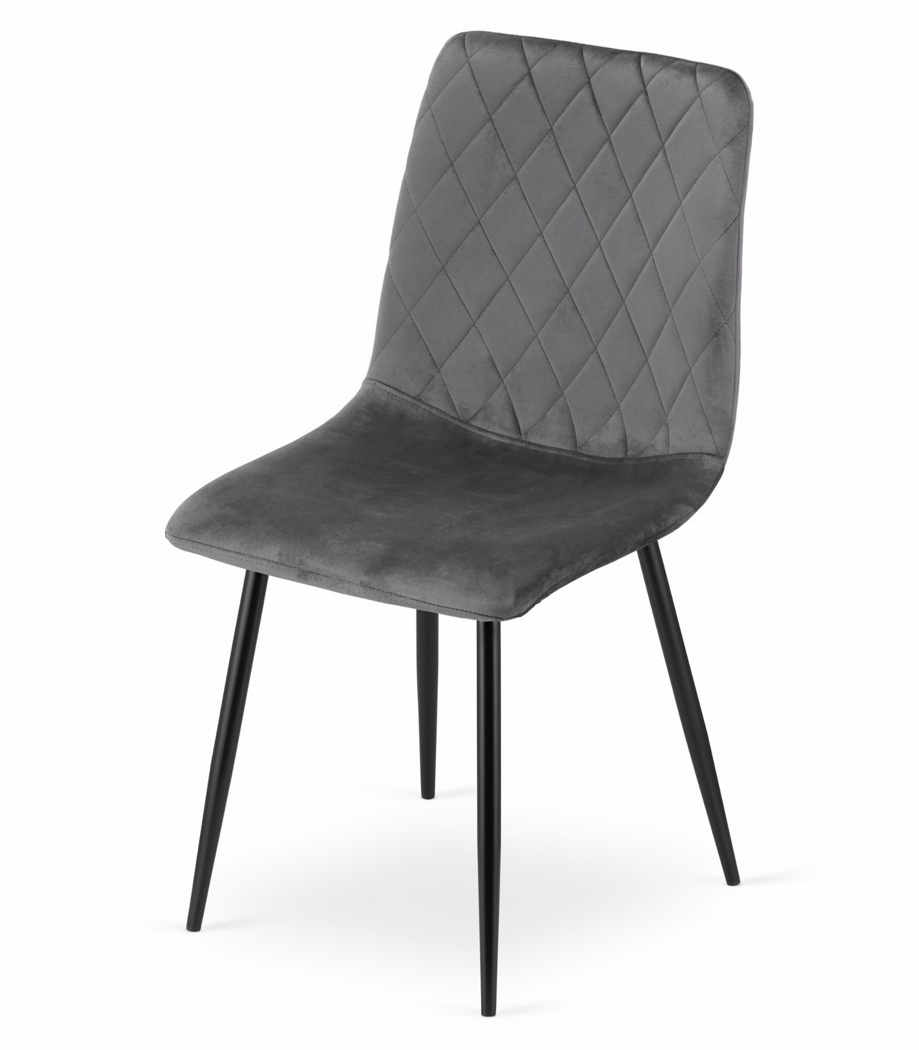 Velvet eetkamerstoel TURIN - 44,5x53x88,5cm - donkergrijs