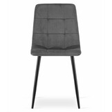 Velvet eetkamerstoel KARA - 44,5x50,5x87cm - donker grijs