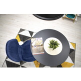 Velvet eetkamerstoel TERNI - 50,5x62x86cm - blauw