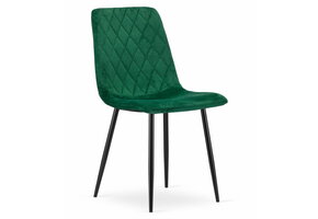 Velvet eetkamerstoel TURIN - 44,5x53x88,5cm - donkergroen