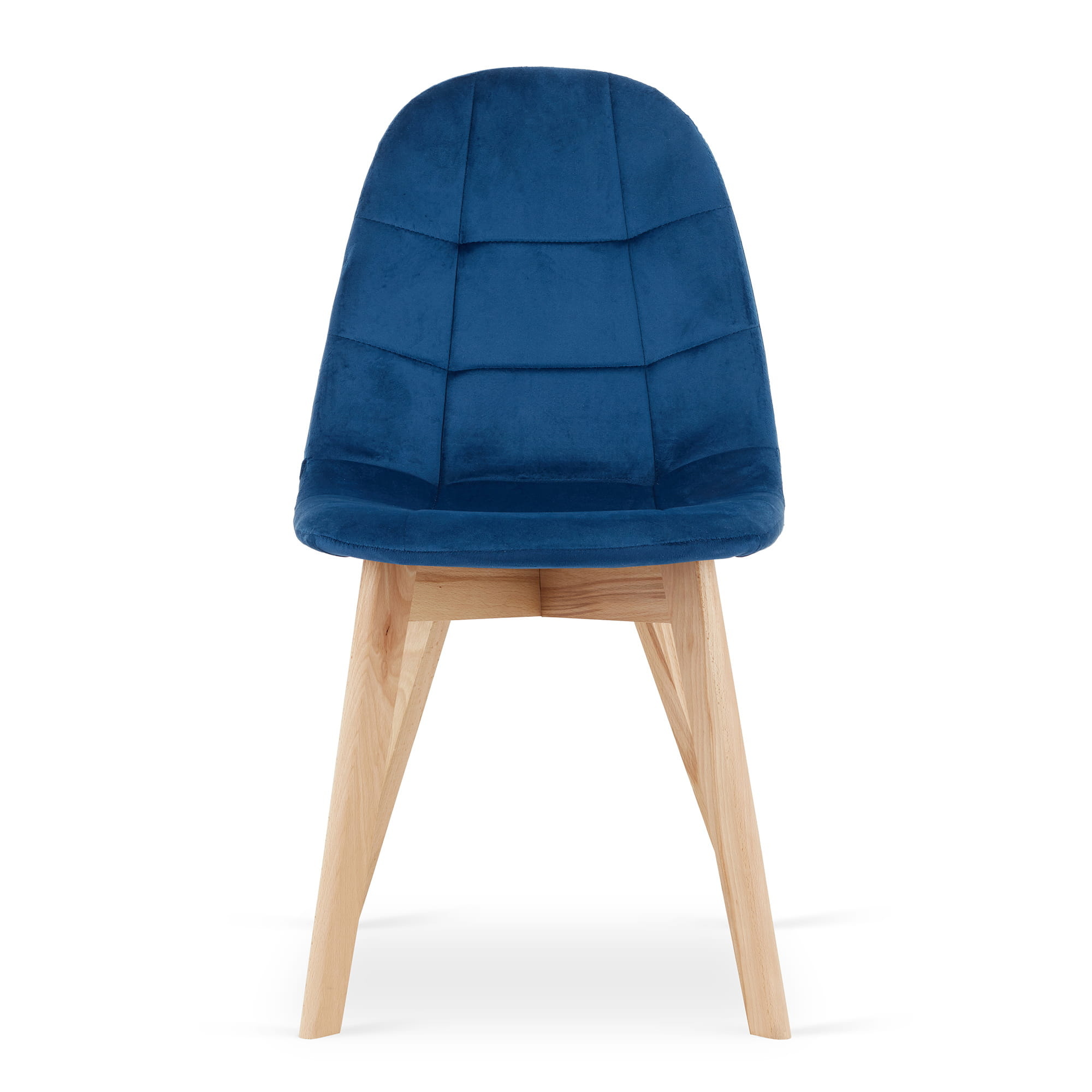 Velvet eetkamerstoel BORA - 44,5x54x81,5cm - marine blauw