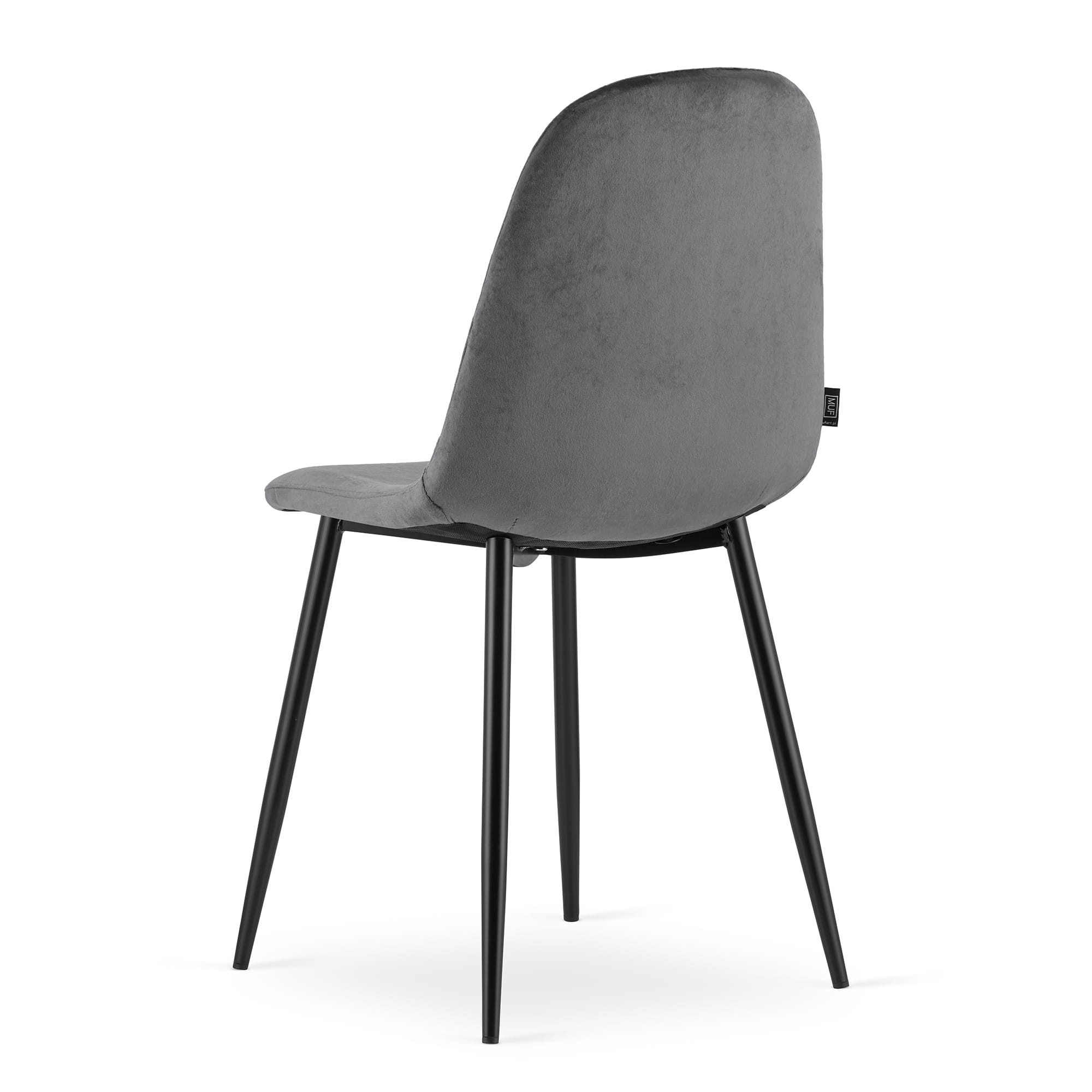 Velvet eetkamerstoel ASTI - 44,5x50,5x87,5cm - donker grijs