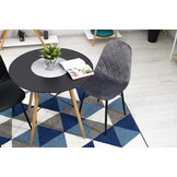 Velvet eetkamerstoel ASTI - 44,5x50,5x87,5cm - donker grijs