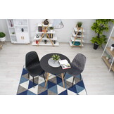 Velvet eetkamerstoel ASTI - 44,5x50,5x87,5cm - donker grijs