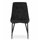Velvet eetkamerstoel IMOLA - 48,5x61x93,5cm - zwart