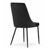 Velvet eetkamerstoel IMOLA - 48,5x61x93,5cm - zwart