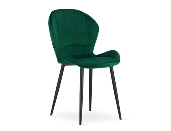 Velvet eetkamerstoel TERNI - 50,5x62x86cm - groen