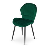Velvet eetkamerstoel TERNI - 50,5x62x86cm - groen