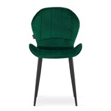 Velvet eetkamerstoel TERNI - 50,5x62x86cm - groen