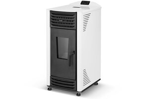 Pelletkachel - 8kW - wit - energielabel A++ - smart
