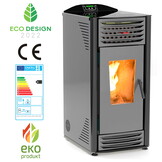 Pelletkachel - 8kW - wit - energielabel A++ - smart