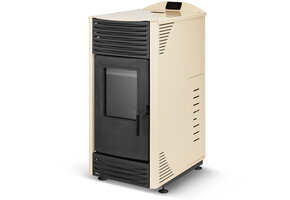 Pelletkachel - 15kW - beige - energielabel A++ - smart
