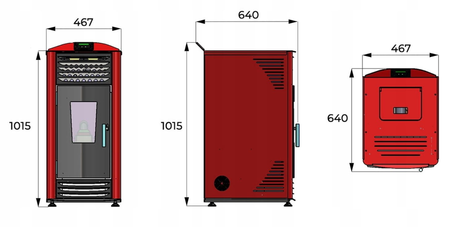 Pelletkachel - 8kW - zwart - energielabel A++ - smart