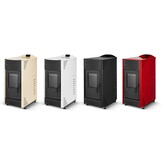 Pelletkachel - 15kW - rood - energielabel A++ - smart