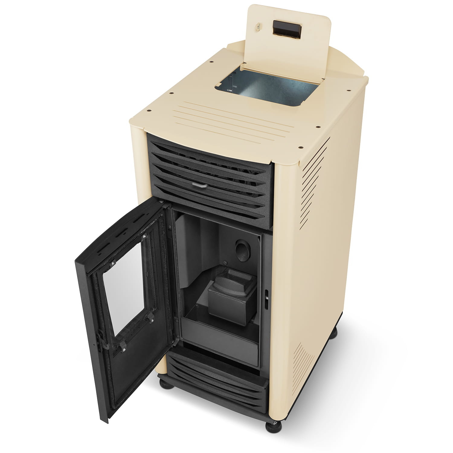 Pelletkachel - 8kW - beige - energielabel A++ - smart