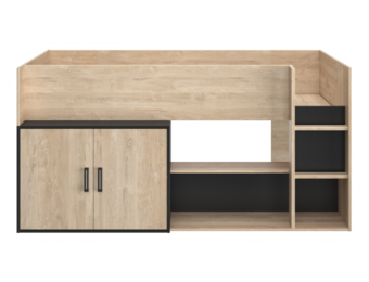 Halfhoogslaper 90 x 200 cm met opbergruimte