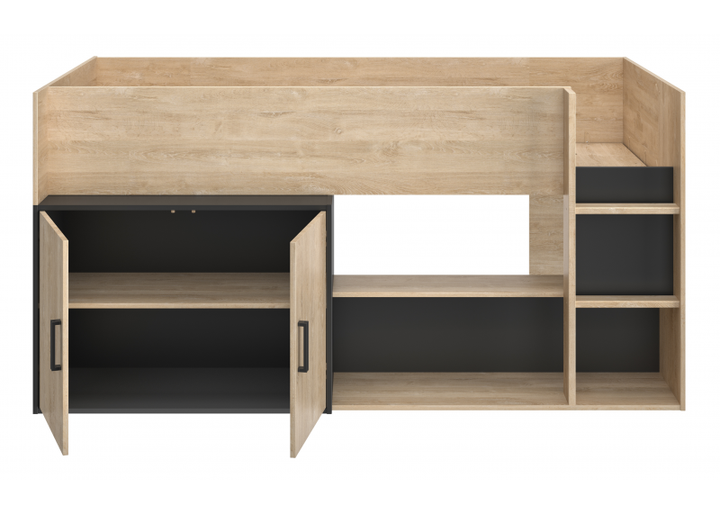 Halfhoogslaper 90 x 200 cm met opbergruimte